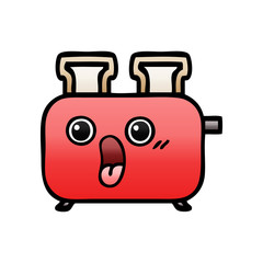 gradient shaded cartoon of a toaster