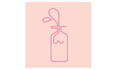 Logo food line drawing concept