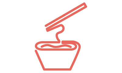 Logo food line drawing concept