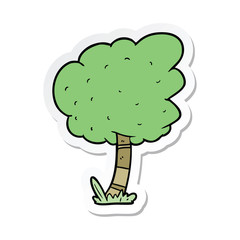sticker of a cartoon tree