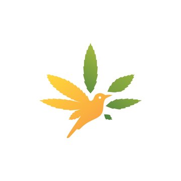 recommend clip art: bird cannabis logo vector icon