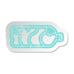 Fototapeta premium distressed old sticker of a soda bottle