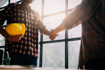 Negotiating business,Image of businessmen Handshaking,happy with work,Handshake Gesturing People...