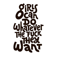 Obraz premium Girl power quotes