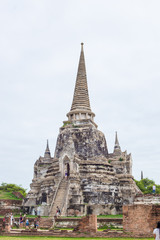 Fototapeta premium Ancient old pagoda of buddhist temple statue