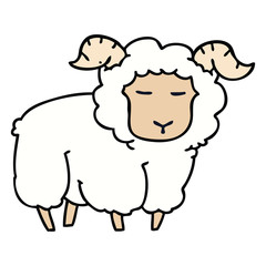 quirky hand drawn cartoon ram