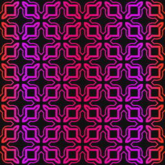 Vector Pattern Paper For Scrapbook. Abstract Geometric Seamless Ornament. Black purple color