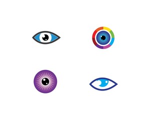 Eye icon Logo vector Template illustration