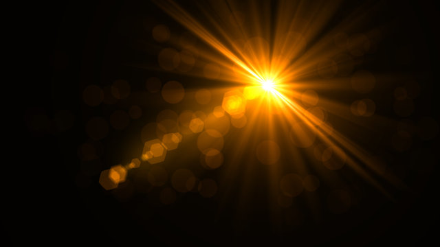 abstract of lighting for background. digital lens flare in dark