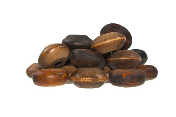 wooden abacus isolated on white background