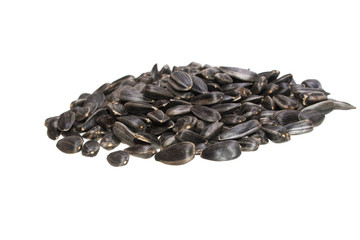 sunflower seeds isolated on white background