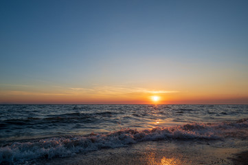 Fototapeta na wymiar Sunset sky on the beach
