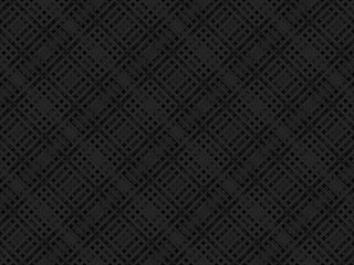 3d rendering. black diagonal square grid pattern art design wall background.