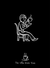 카페 포스터 / 손으로 그린 커피 그림