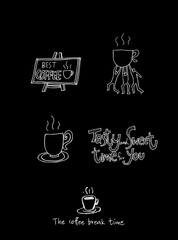 카페 포스터 / 손으로 그린 커피 그림