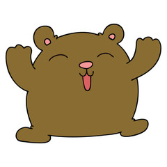 quirky hand drawn cartoon funny bear