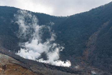 火山の蒸気