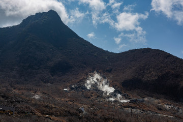 火山の蒸気