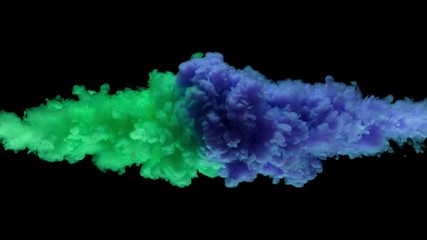 Super slowmotion shot of color inks in water. Shot with high speed camera at 4K.