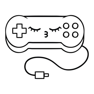 recommend clip art: line drawing cartoon game controller