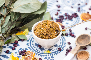 Svanetian Salt - traditional Georgian spice blend. Mix of local organic herbs and spices and rock salt.