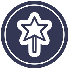 Obraz premium magic wand circular icon