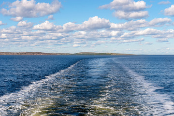 The trail from the ship on the White Sea