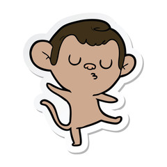 sticker of a cartoon monkey