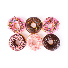 donut or donut with concept on a background.