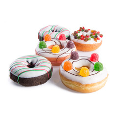 donut or donut with concept on a background.