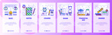Mobile app onboarding screens. Education, college degree certificate, financial aid for study. Menu vector banner template for website and mobile development. Web site design flat illustration