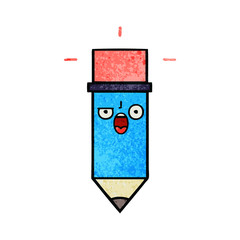 retro grunge texture cartoon pencil