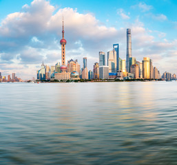 Fototapeta premium The scenery of Shanghai Lujiazui at dusk
