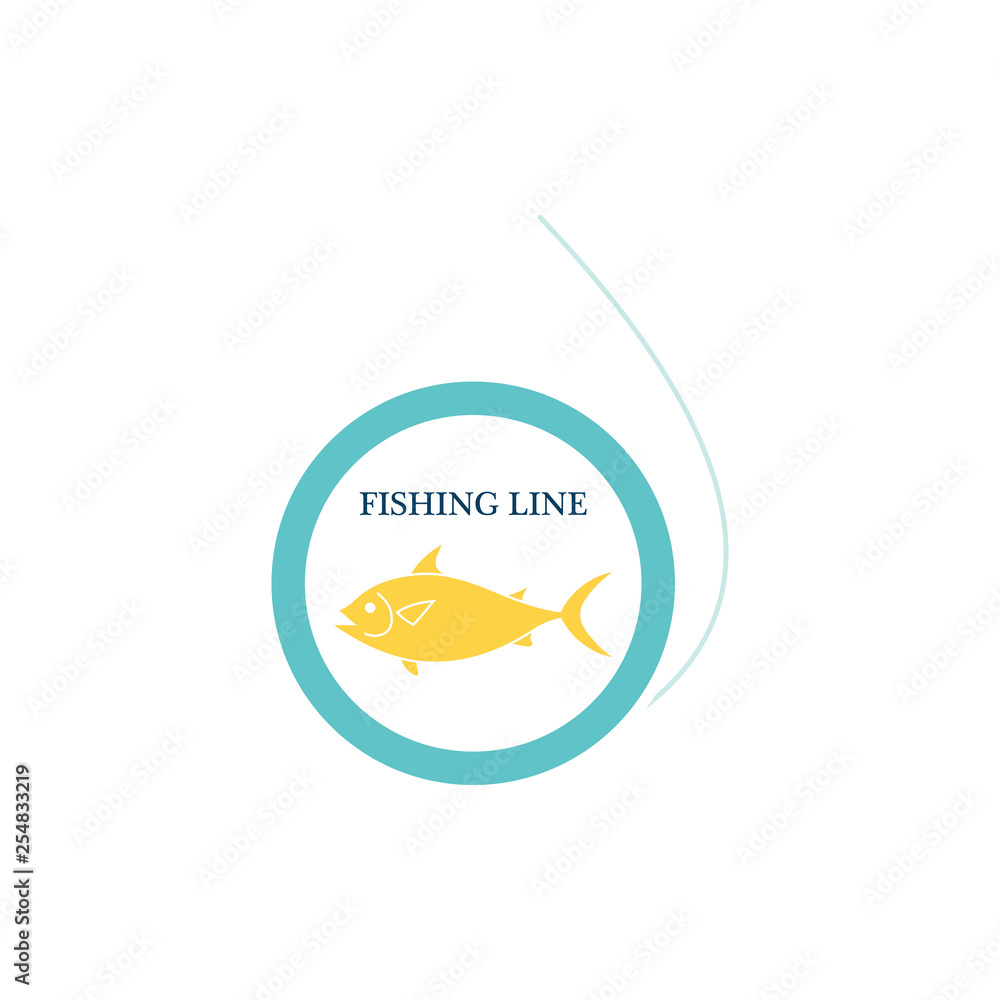 Canvas Prints icon of fishing line