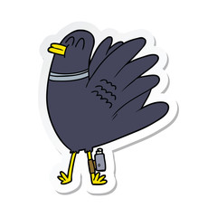 sticker of a cartoon bird