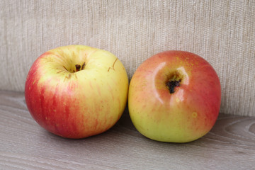 Ripe fresh apples close-up