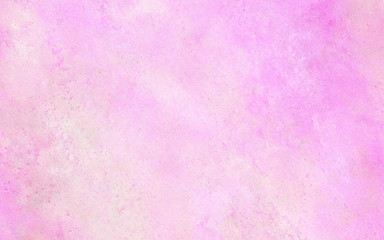 Subtle light pink watercolor gradient illustration. Grungy ink effect magenta color shades paper textured  aquarelle painted background. Canvas for retro design, invitation card, vintage template