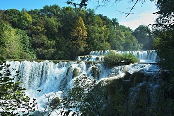 Croatia-view of a waterfall Skradinski buk on a river Krka in the Krka National Park