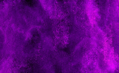 Deep dark violet neon lights watercolor background. Paper textured aquarelle canvas for creative design with scratches. Abstract cosmic purple ink texture water color paint illustration
