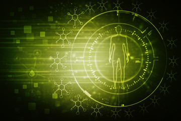 2d illustration Human Male Muscle Body