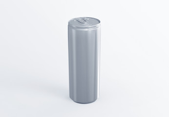 Aluminum can mockup on background. 250 ml aluminum soda can mock up.