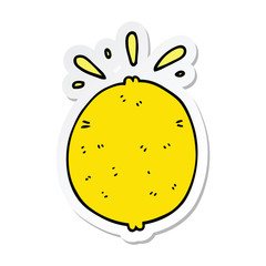 sticker of a cartoon lemon