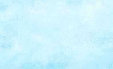 Paper textured creative aquarelle paint light sky blue color hand drawn frame illustration. Grungy...