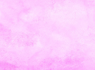 Subtle light pink watercolor gradient illustration. Grungy ink effect magenta color shades paper textured  aquarelle painted background. Canvas for retro design, invitation card, vintage template
