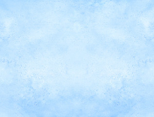 Paper textured creative aquarelle paint light sky blue color hand drawn frame illustration. Grungy ink canvas for vintage text design, card, template. Wet effect turquoise shades watercolor background