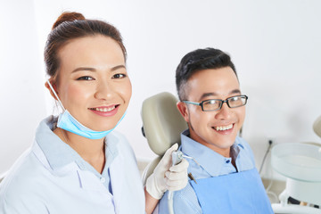 Dental treatment in clinic