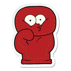 sticker of a cartoon boxing glove