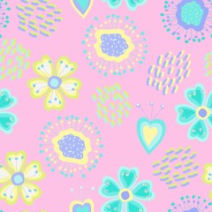 Abstract vector seamless pattern  for fabric, textile, wrapping paper, wallpaper, web design, background.