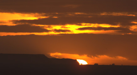 Fototapeta na wymiar Sunrise over the Lizard, Cornwall, England, UK.