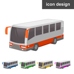 Bus trip tour web icon